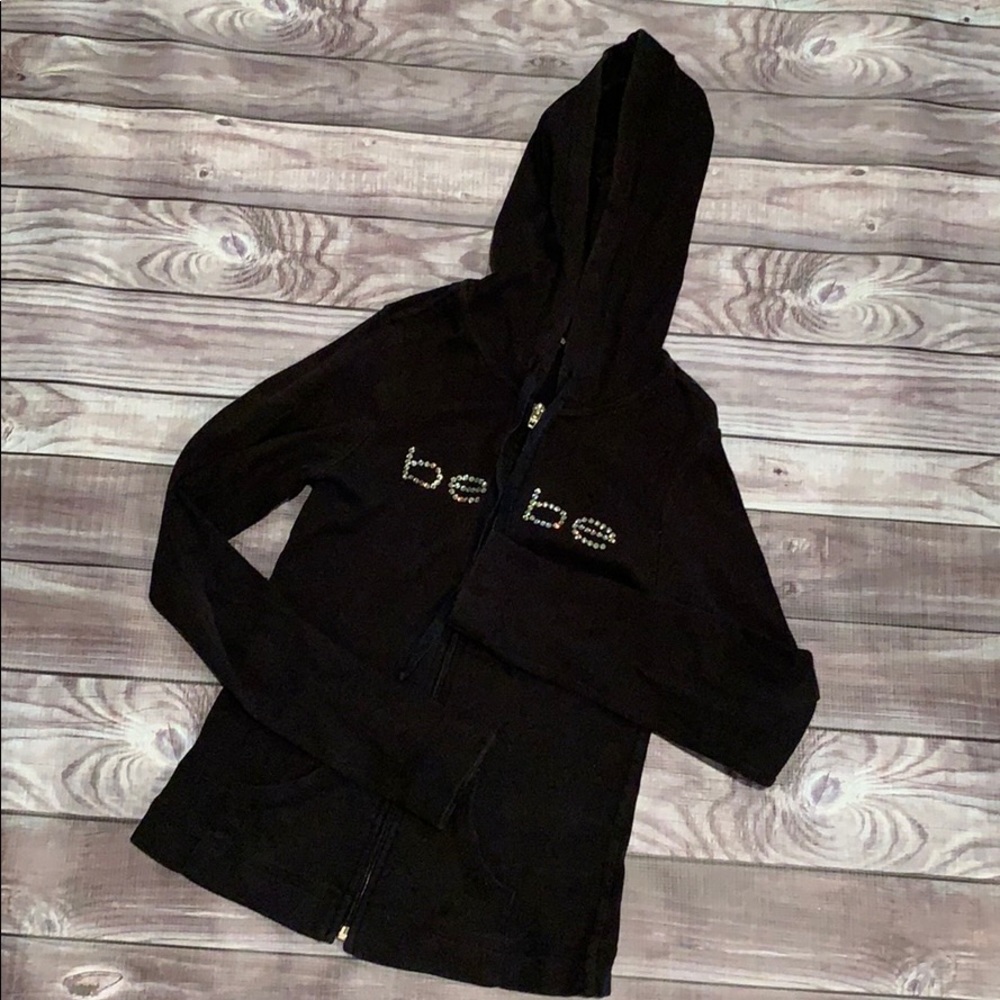 Black Bebe zip up hoodie